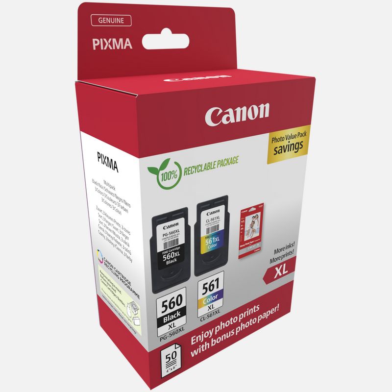Canon PG-560/CL-561 Photo Value Pack - Brillant - 0.27 mm - pack