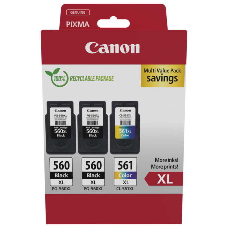 Multipack De Cartouches D'encre à Haut Rendement Canon PG-560XL X2/CL ...