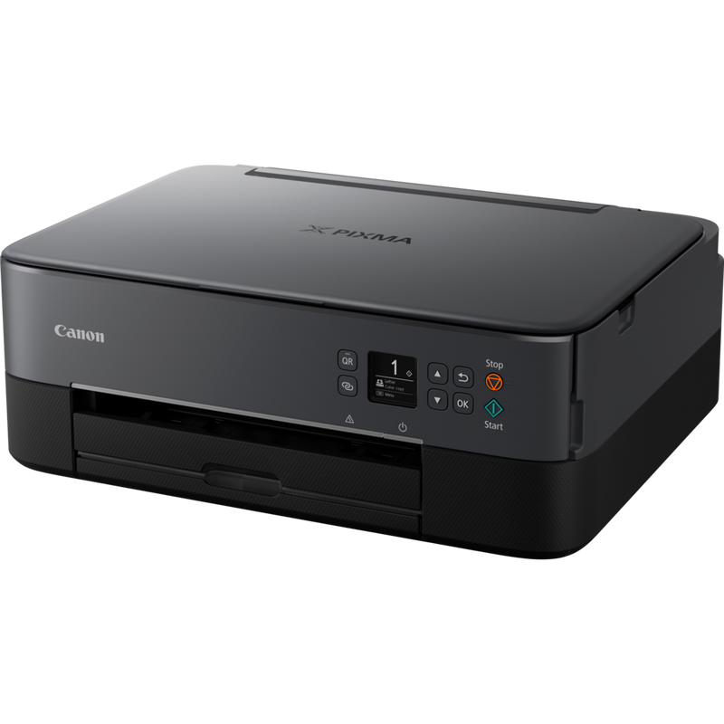 Canon PIXMA TS5350 Wireless Colour All in One Inkjet Photo Printer, Black Product Front Slant View