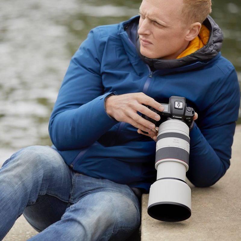 Canon RF 70-200mm F2.8L IS USM Lens A Man Holding a Camera