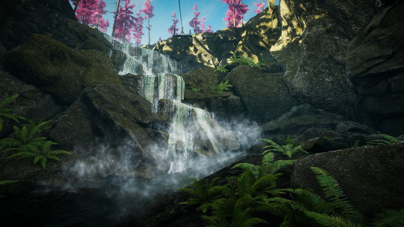Eastshade, a island entrance to Howling Cavers, take the zipline from the Tiffmor Gorge In-game photographer: Wardrick