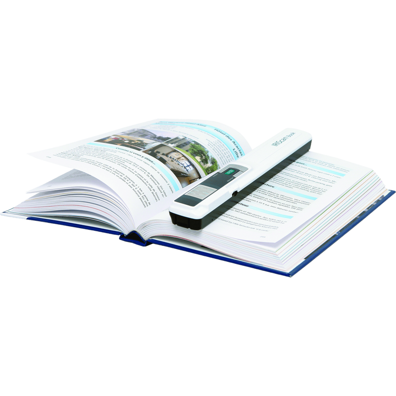 IRIScan Book 3 Handheld Scanner Product Scanner kept on a book