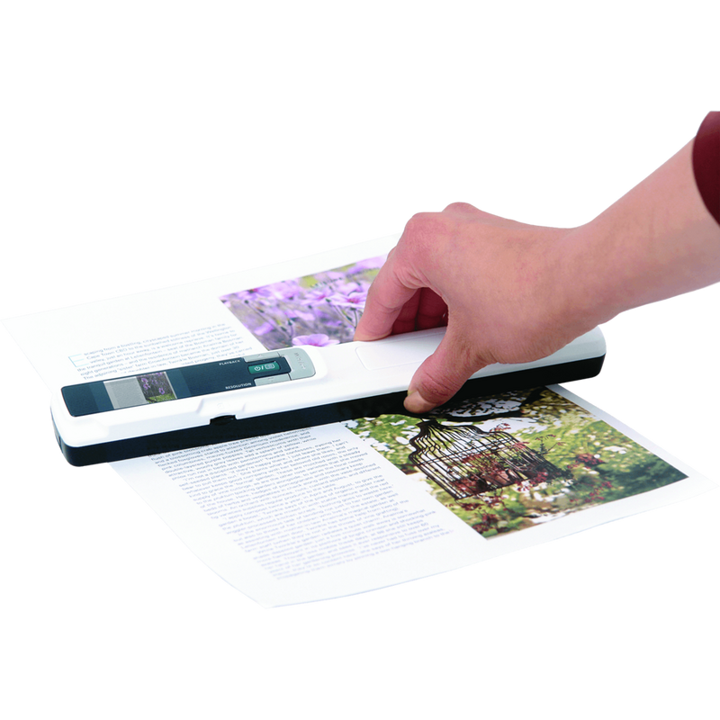 IRIScan Book 3 Handheld Scanner Product Product in Hand in Use