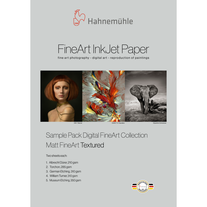 Hahnemühle Matt FineArt Textured Sample Pack, A4, 10 Sheets