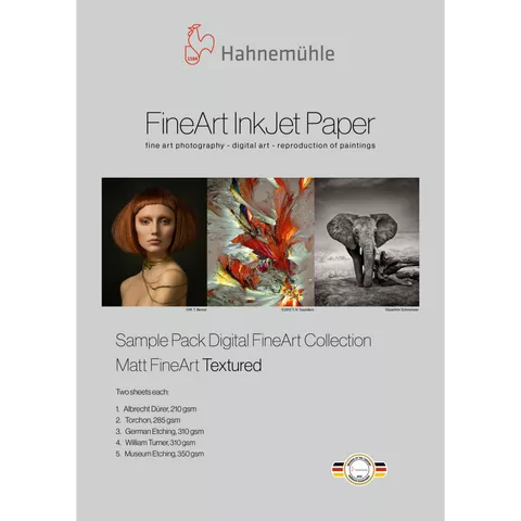 Hahnemühle Matt FineArt Textured Sample Pack, A4, 10 Sheets