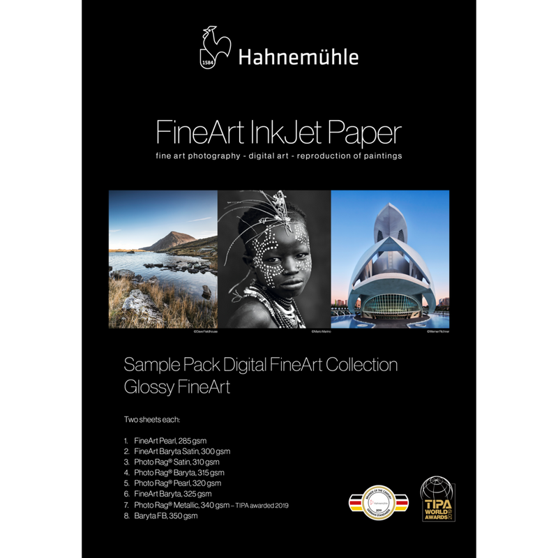 Hahnemühle FineArt Glossy Sample Pack, A4, 16 Sheets