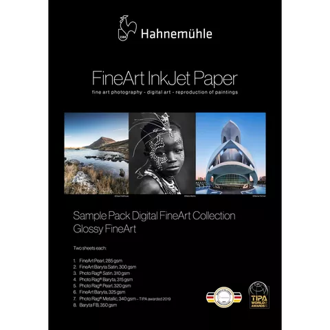 Hahnemühle FineArt Glossy Sample Pack, A4, 16 Sheets