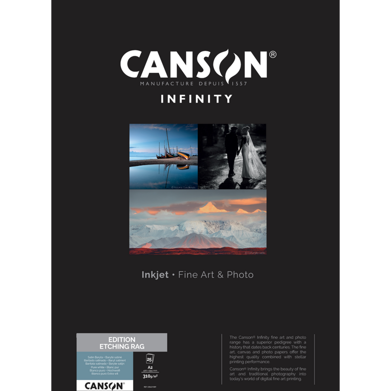 

Canson Infinity Edition Etching Rag 310 gsm, A2, 25 Sheets