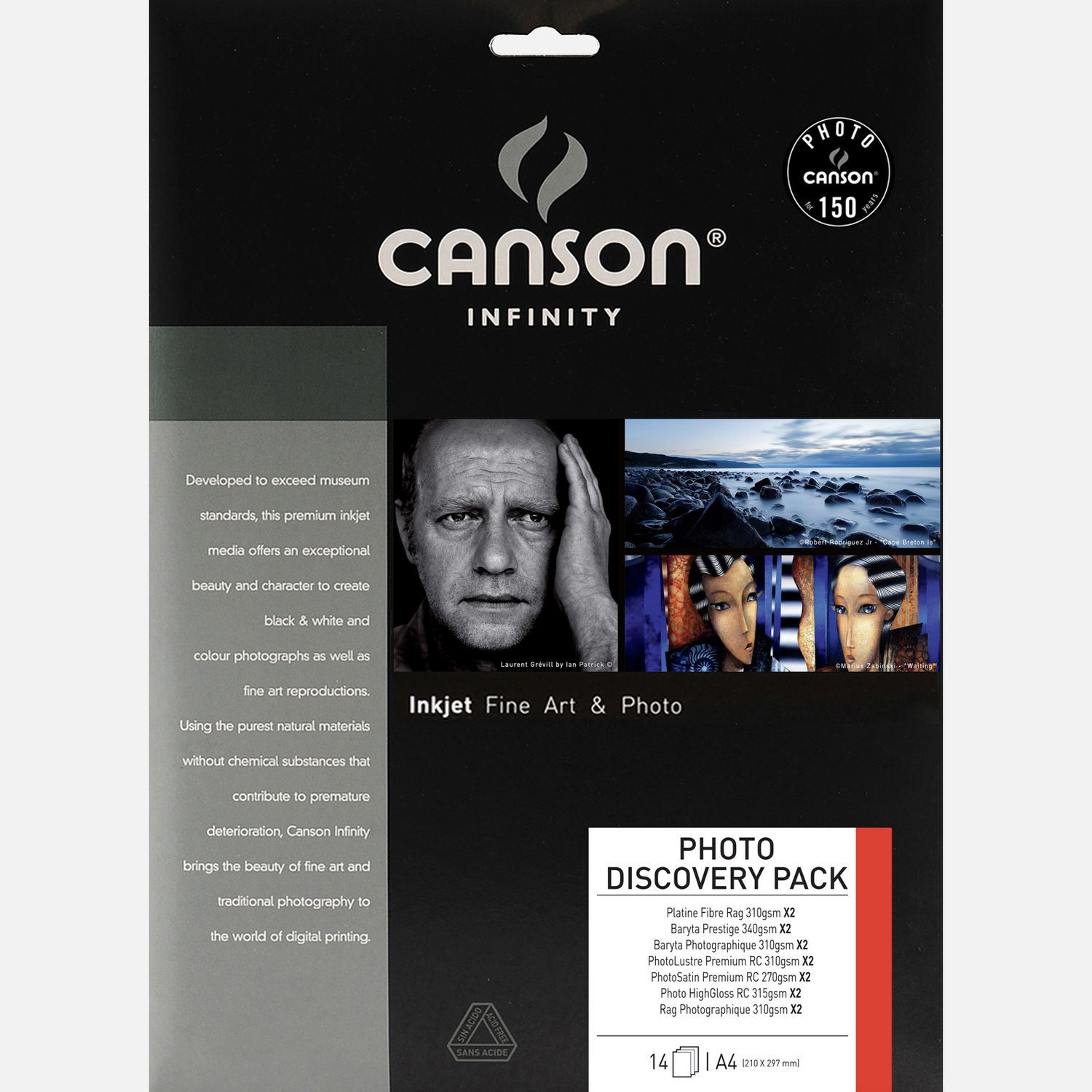 Pack Découverte Photo de Canson Infinity, A4, 12 feuilles
