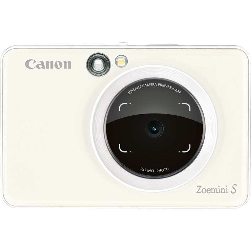 Canon Zoemini S Instant Camera Colour Photo Printer, Pearl White