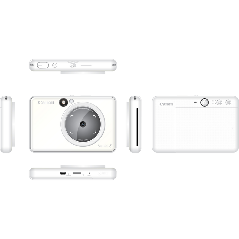 Cámara impresora instantánea Canon Zoemini S, blanco perla Producto Varios ángulos