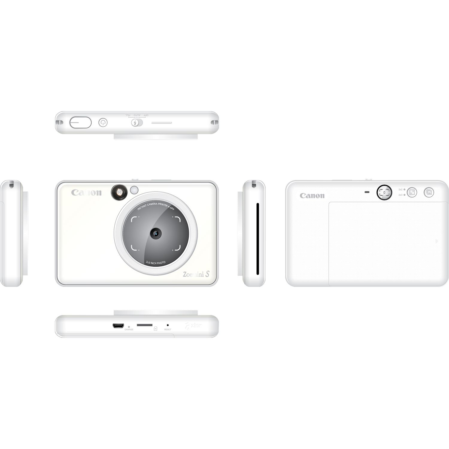 Canon Appareil photo couleur instantané Zoemini S2, Blanc perle