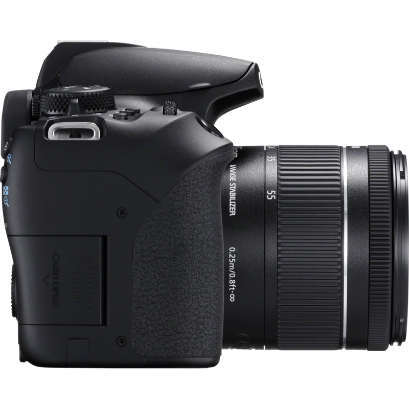 Canon EOS 850D + EF-S 18-55mm f/4-5.6 IS STM Objektiv Produkt Ansicht von rechts