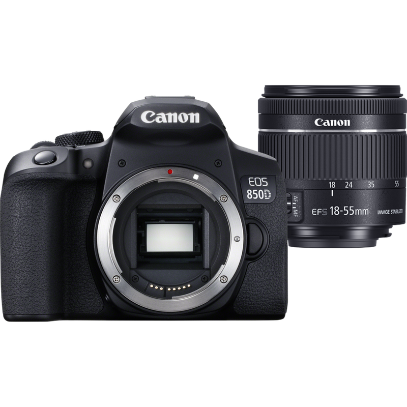 Canon EOS 850D Camera + EF-S 18-55mm f/4-5.6 IS STM Lens