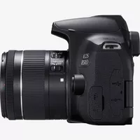 Canon EOS 850D + objetivo EF-S 18-55mm IS STM + mochila + tarjeta SD + batería de repuesto Producto Vista izquierda