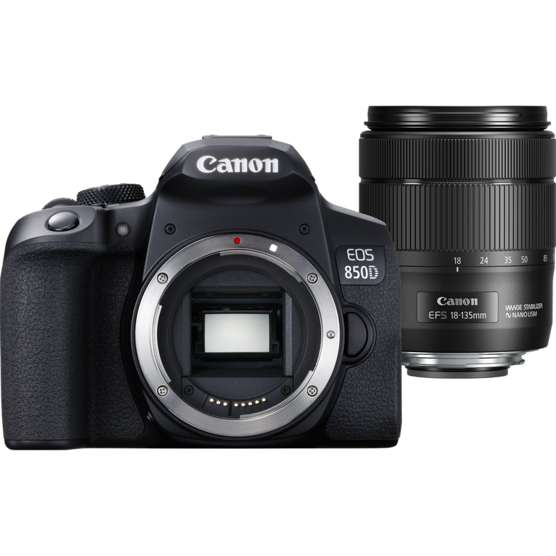 Canon EOS 850D Camera + EF-S 18-135mm f/3.5-5.6 IS USM Lens