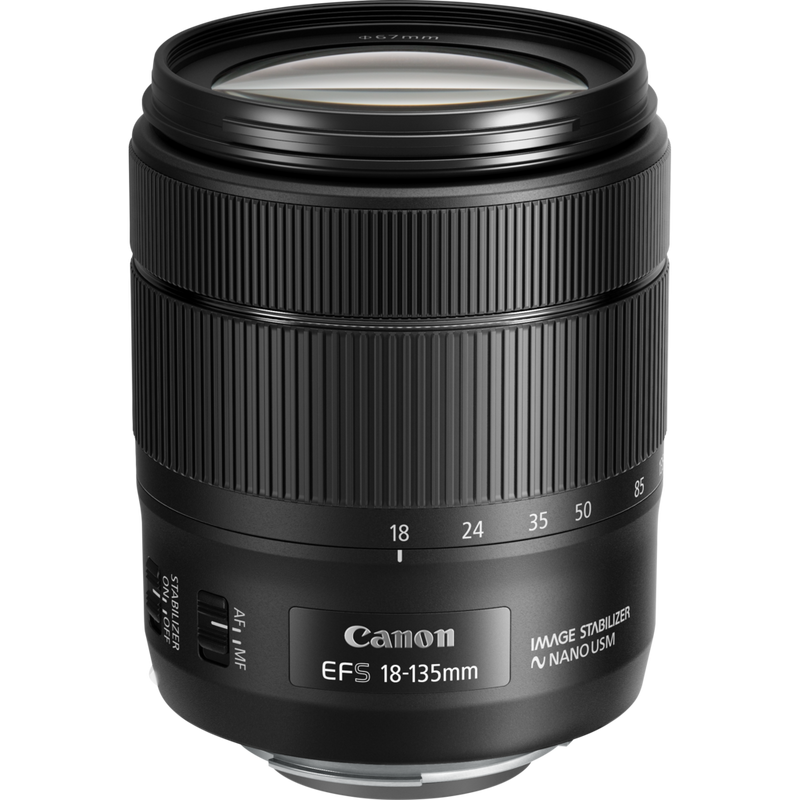 Canon EOS 850D + EF-S 18-135mm f/3.5-5.6 IS USM Lens Product Lens Front View