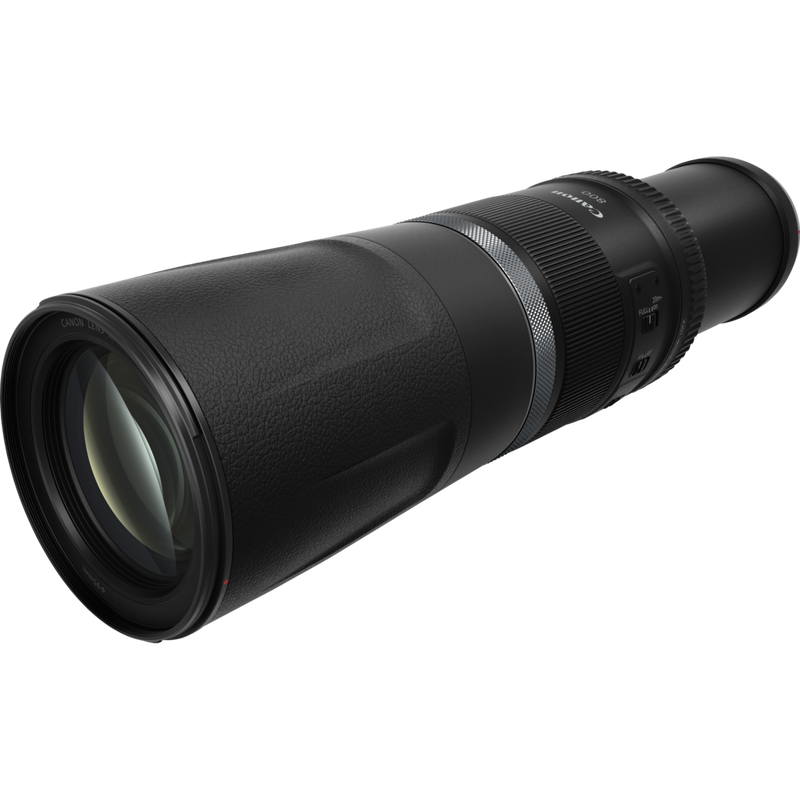 Objectif Canon RF 800mm F11 IS STM Produits Vue diagonale de l'objectif étendu