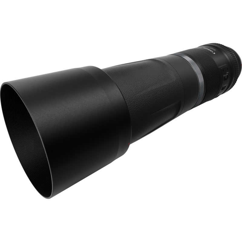 Canon ET-101 Lens Hood Product Right View attached to a Lens