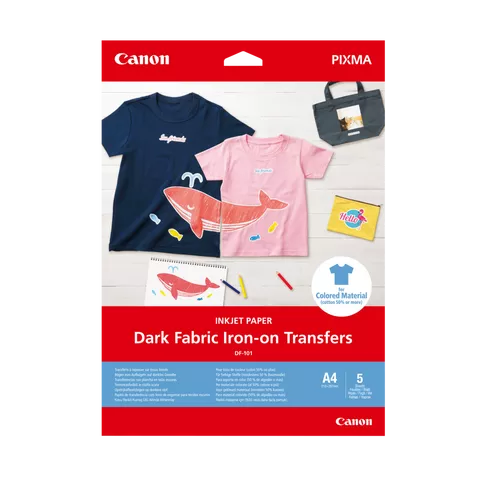 Canon DF-101 Dark Fabric Iron-on Transfers, A4, 5 sheets