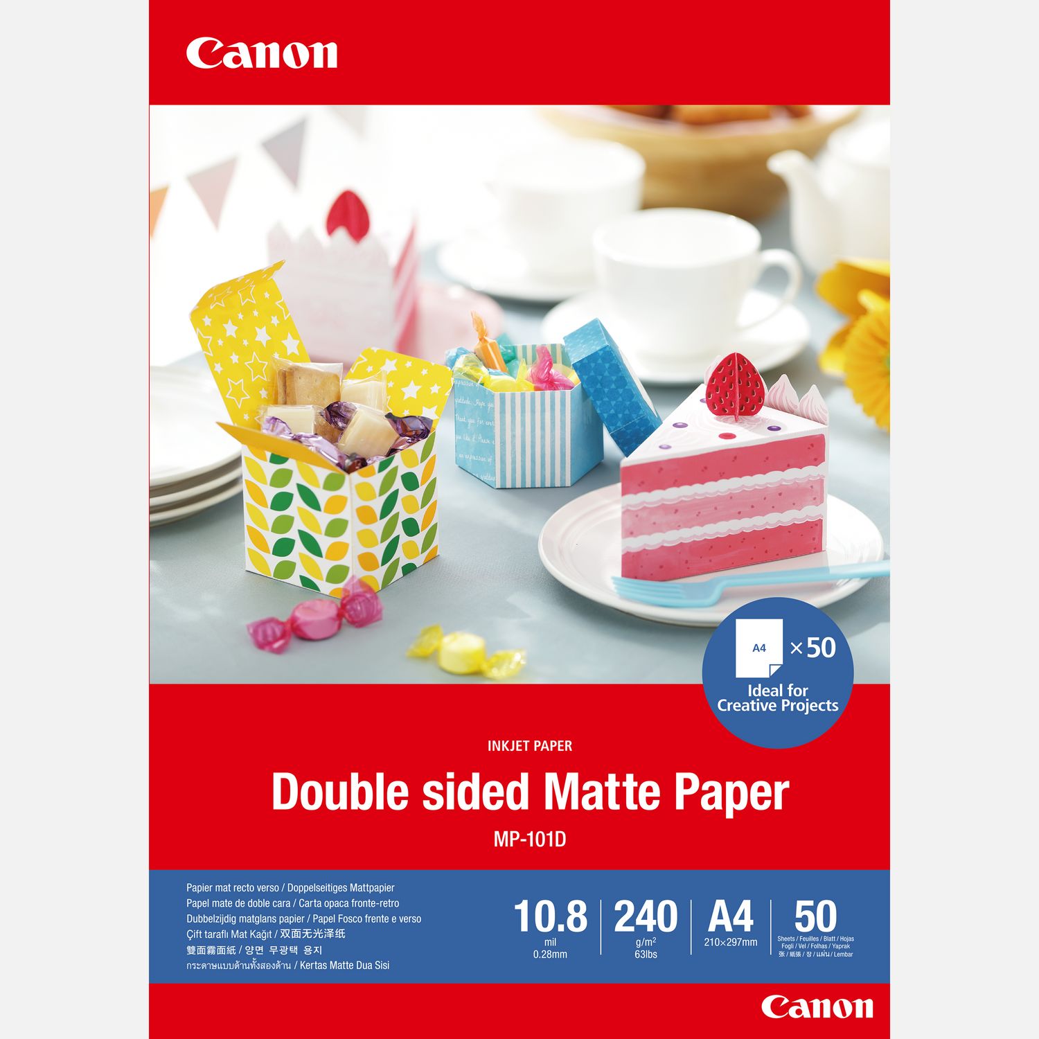 Papier mat recto verso Canon MP-101D, A4, 50 feuilles