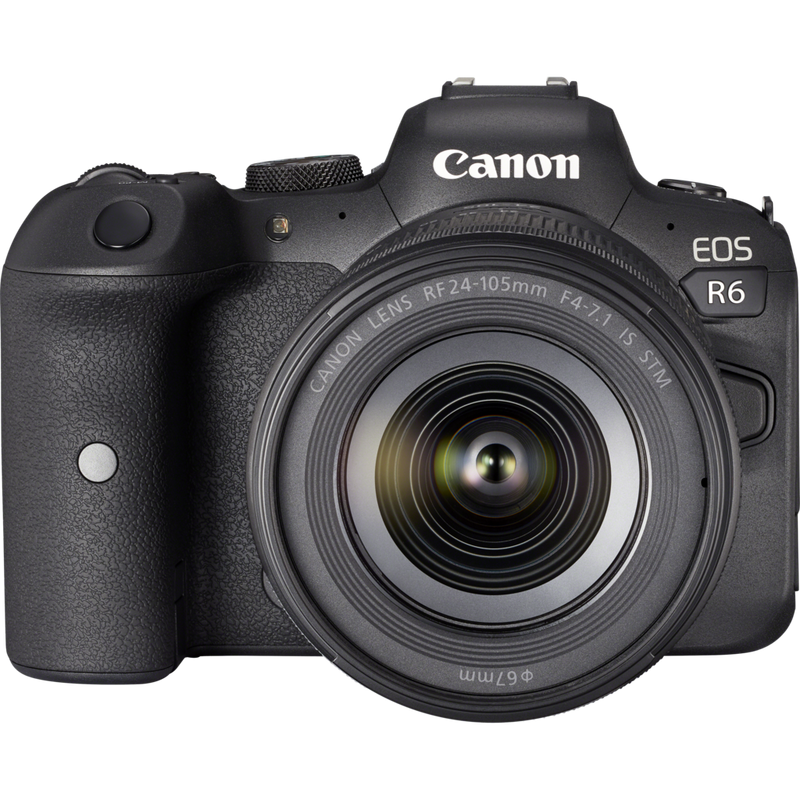 Canon EOS R6 Mirrorless Camera + RF 24-105mm F4-7.1 IS STM Lens Product Front View