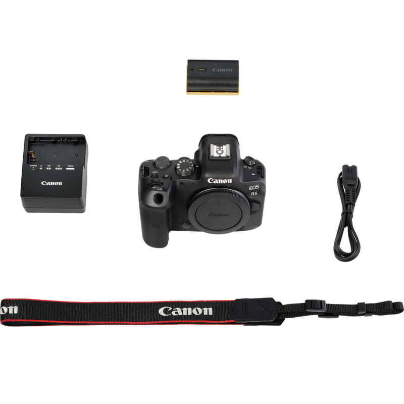 Canon EOS R6 Mirrorless Camera Body Product What's in the Box