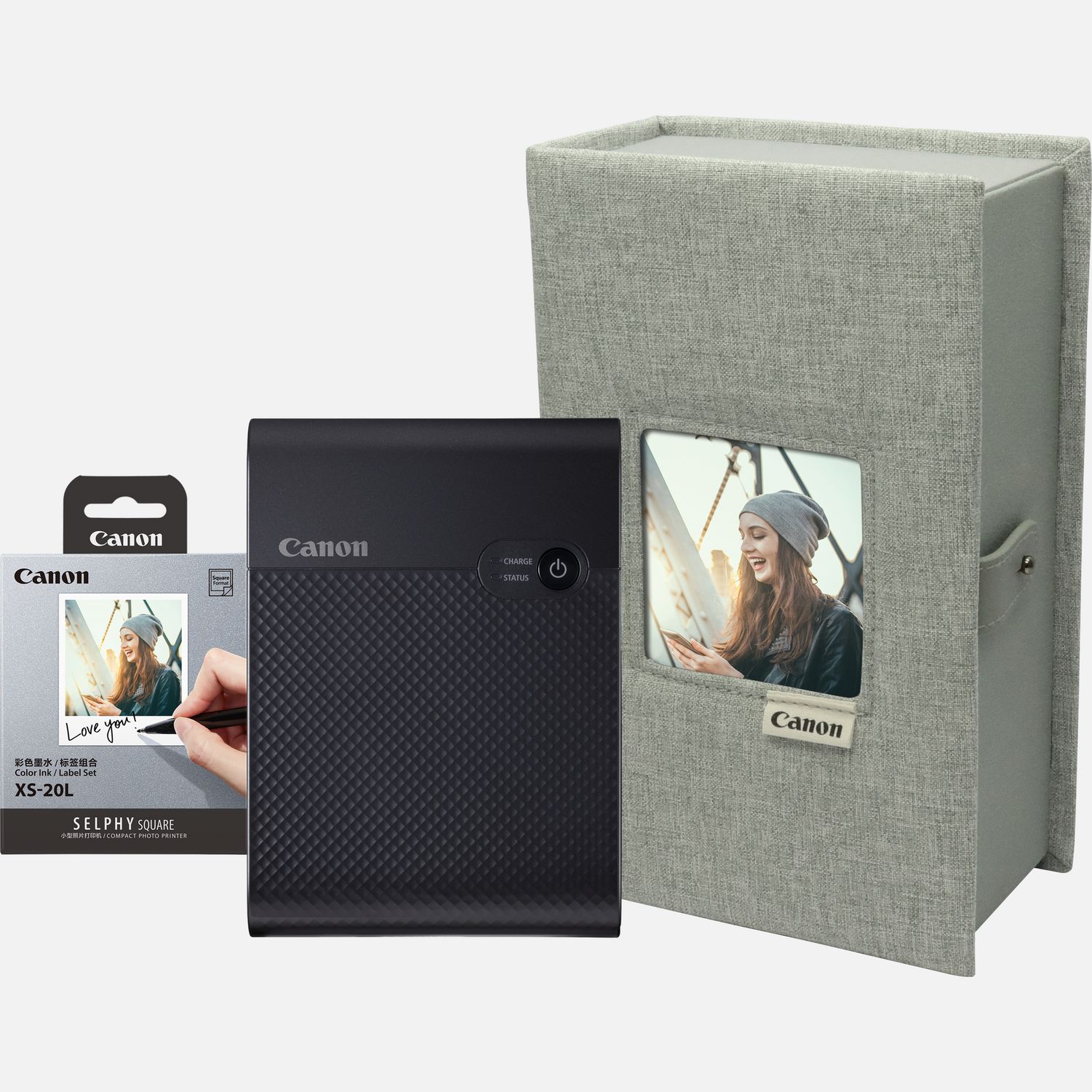 Canon SELPHY SQUARE QX10 mobiler WLAN-Drucker Canon WLAN-Farbfotodrucker, — Shop Schweiz Schwarz in Premium-Kit