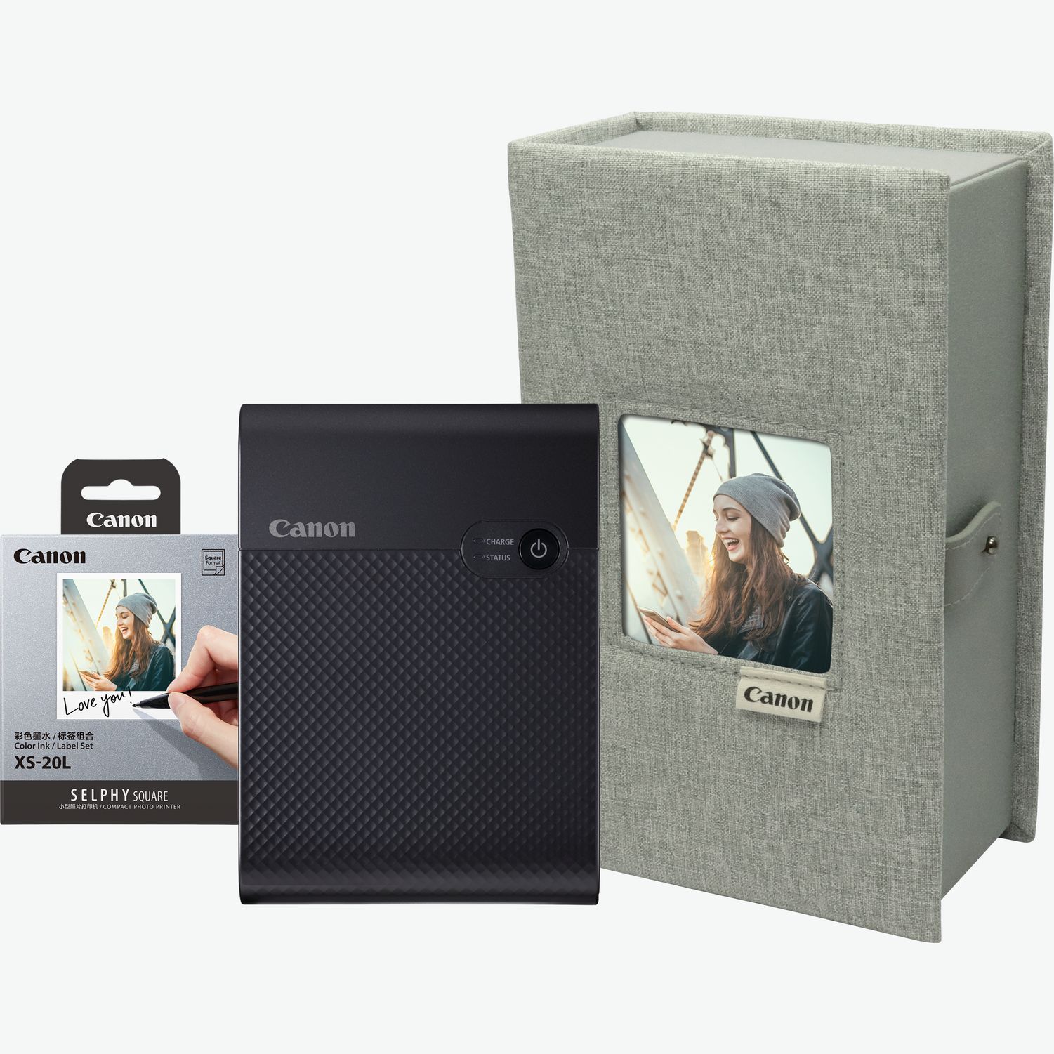 Canon SELPHY SQUARE QX10 WLAN-Farbfotodrucker, mobiler Premium-Kit, Shop Schwarz Canon WLAN-Drucker Schweiz — in