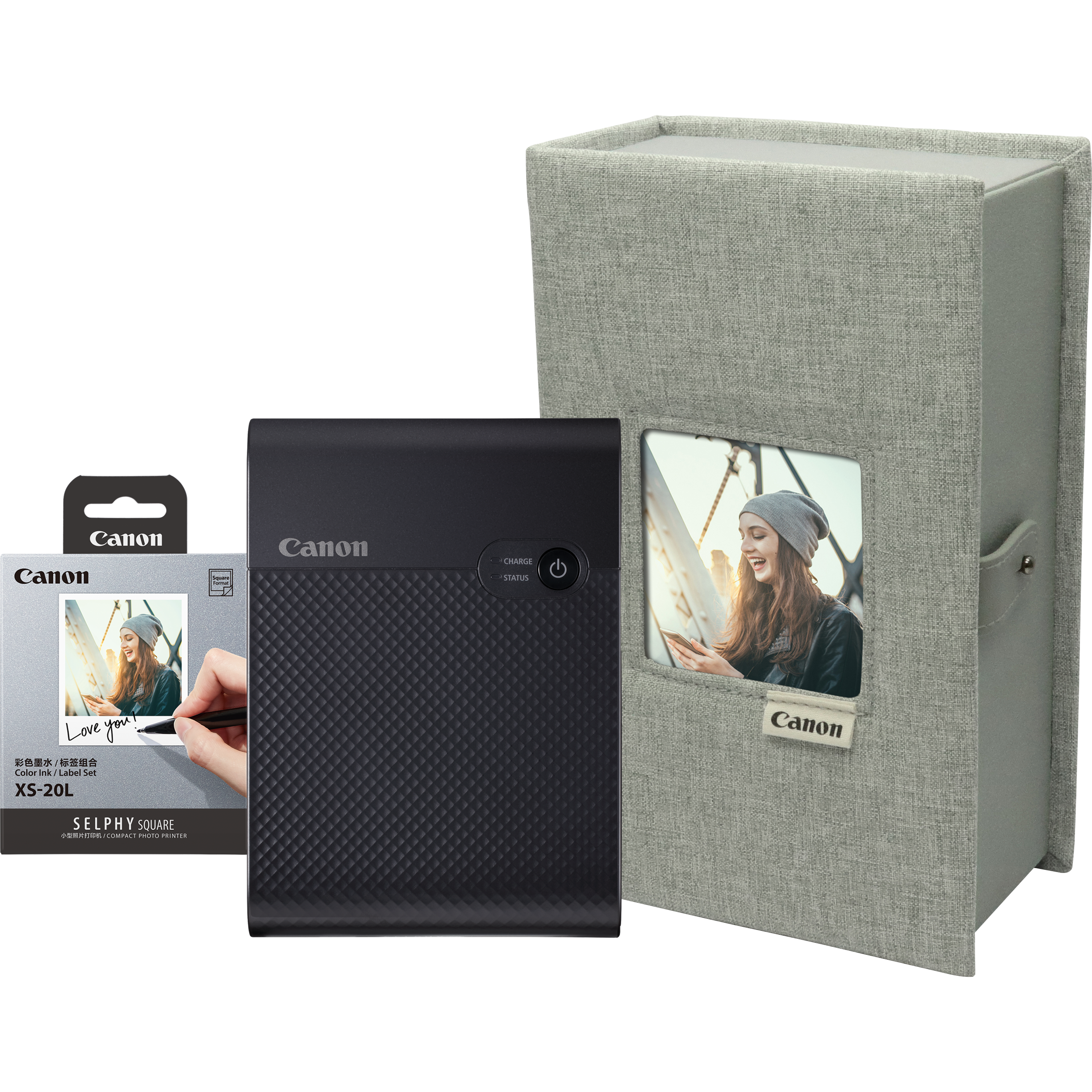 Buy Canon SELPHY SQUARE QX10 Portable Colour Photo Wireless Printer Premium  Kit, Black — Canon Ireland Store