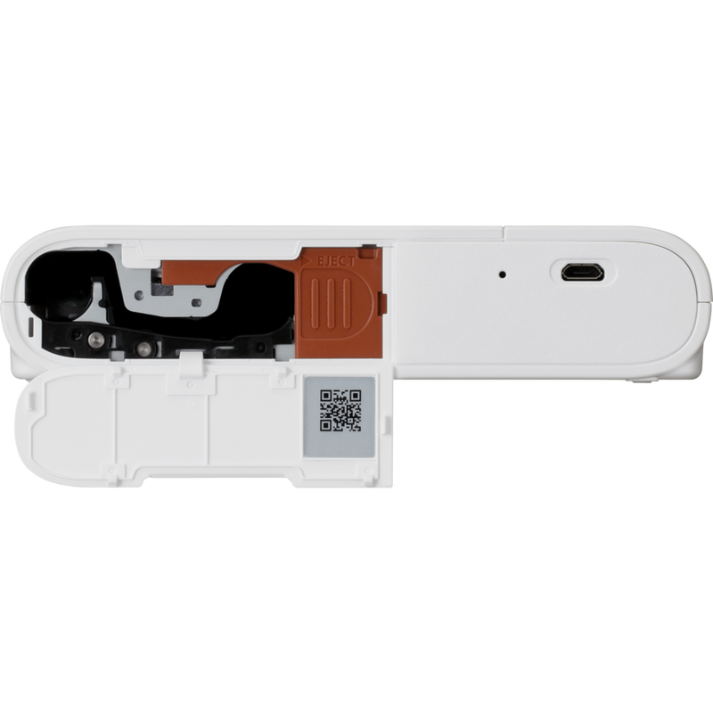 Canon SELPHY SQUARE QX10 Portable Colour Photo Wireless Printer Premium Kit, White Product Bottom View with button open