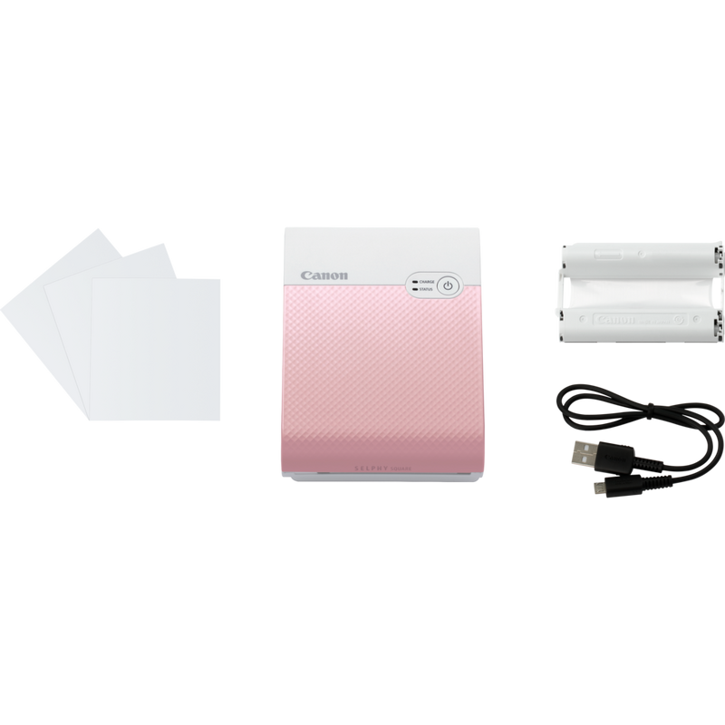 Canon SELPHY SQUARE QX10 ピンク The Canon Selphy QX10 is a new take on the portable