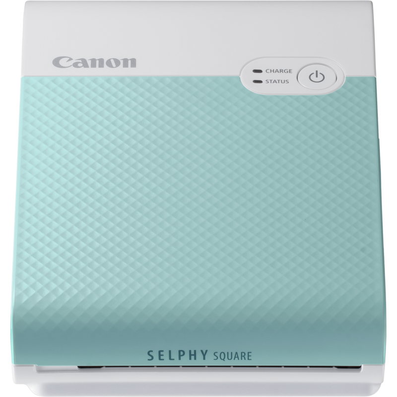 Imprimante photo couleur portable sans fil Canon SELPHY SQUARE QX10, vert menthe Produits Vue inclinée avant