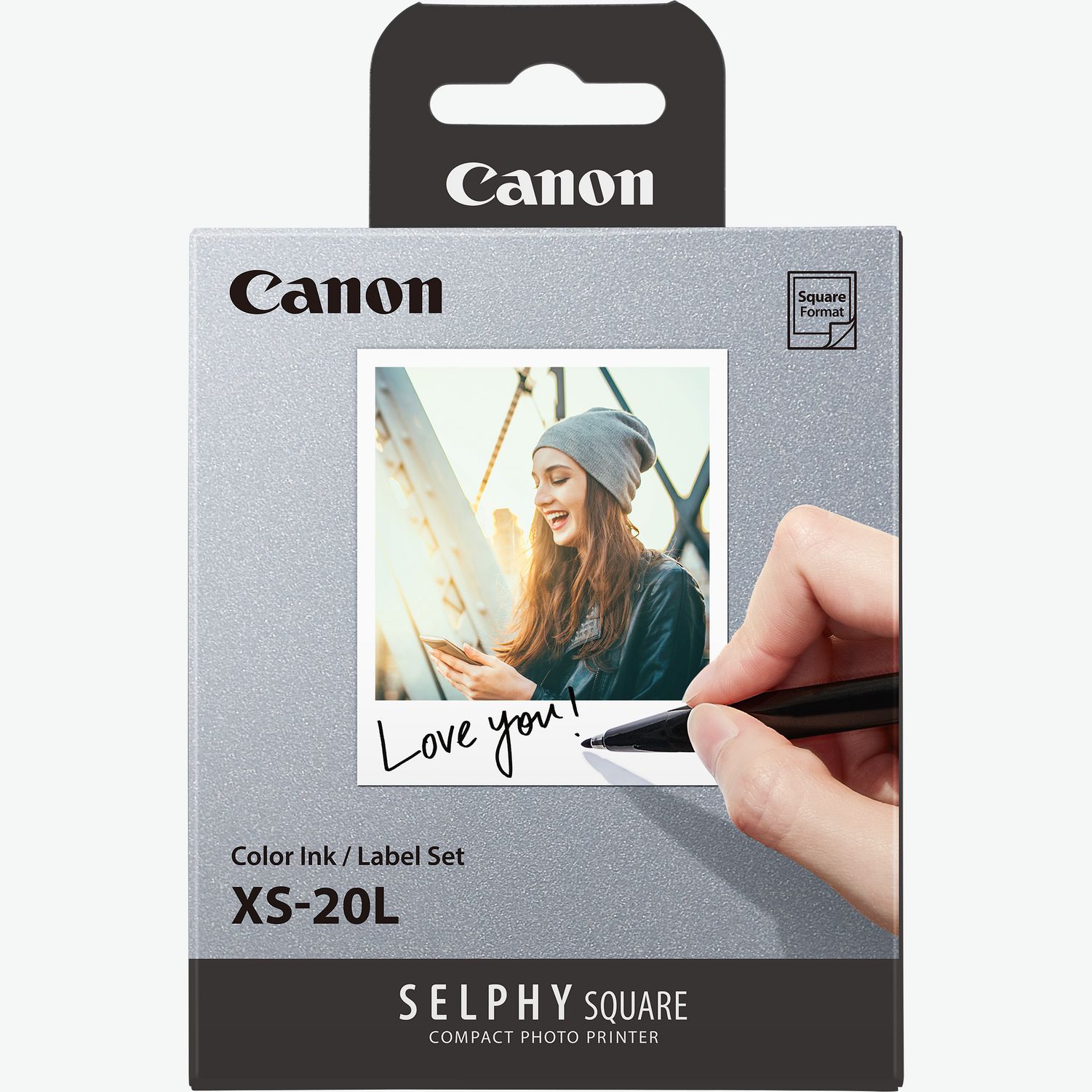 Jeu d'encre et de papier photo Canon XS-20L pour Selphy Square QX10