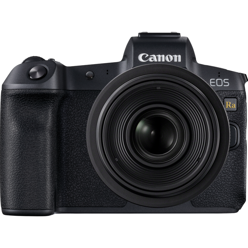 Canon EOS Ra Astrophotography Camera Body Product Front View with a lens