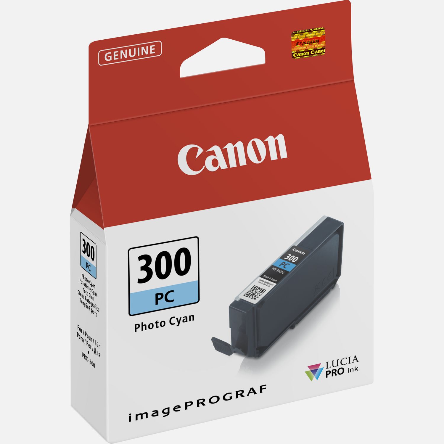 Cartouche d'encre photo cyan Canon PFI-300PC