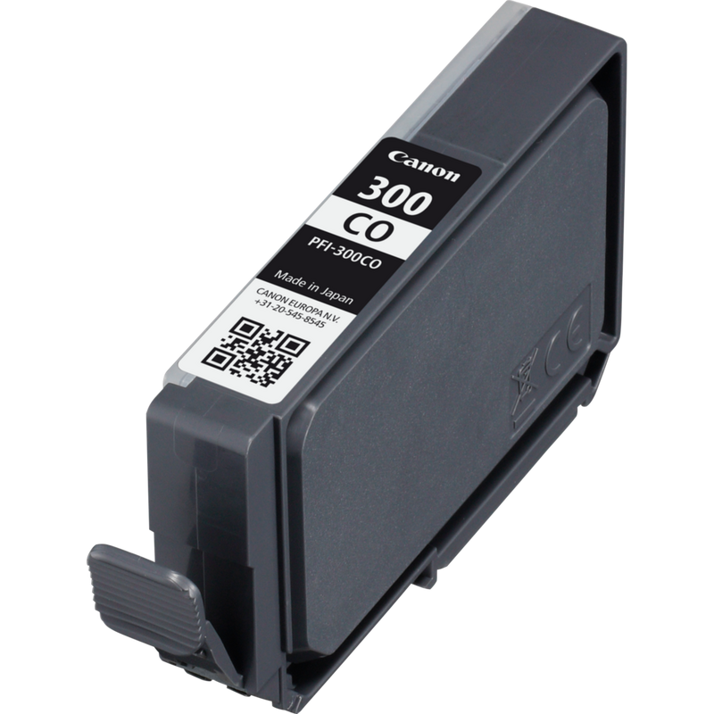 Canon PFI-300CO Chroma Optimiser -mustekasetti Tuote Kasetti, näkymä oikealta