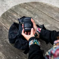 Canon RF 85mm F2 Macro IS STM Lens Removing the Dust Cap