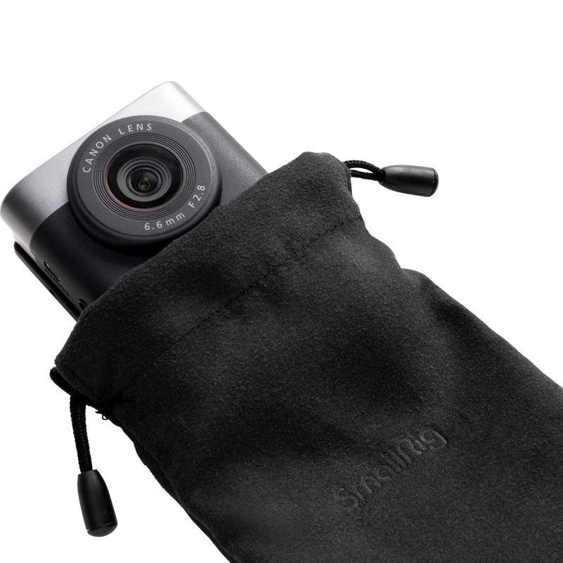 SmallRig-veske Produkt Kamera i produktet sett forfra skrått fra høyre