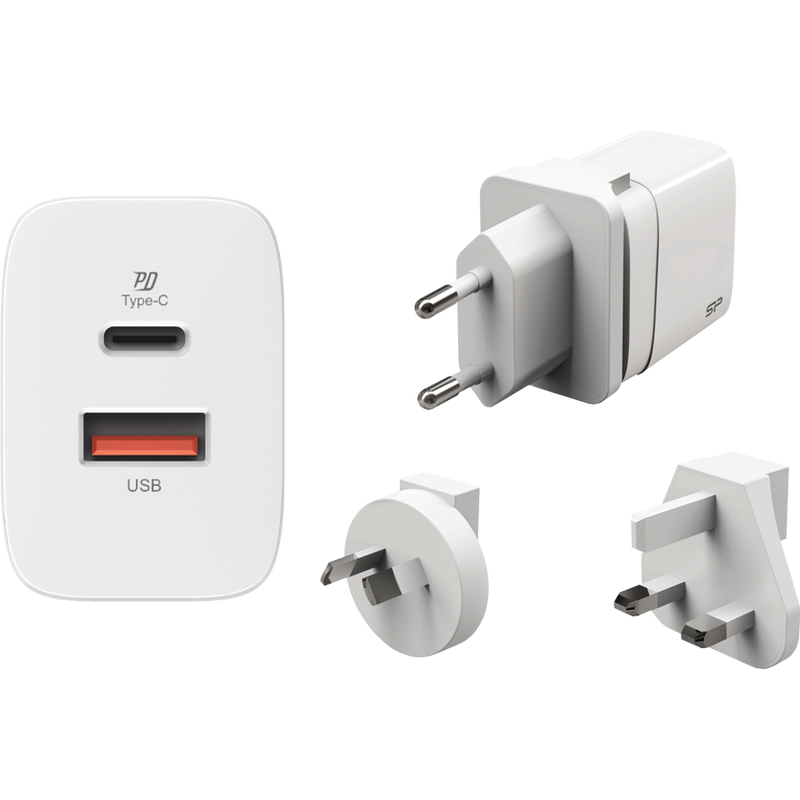 Silicon Power QM16 20-Watt Wall Charger with Multi-Country Adapter