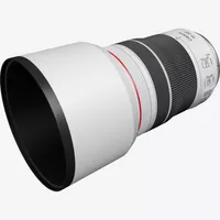 Canon RF 70-200mm F4L IS USM Lens Product Diagonal View with the Lens Hood