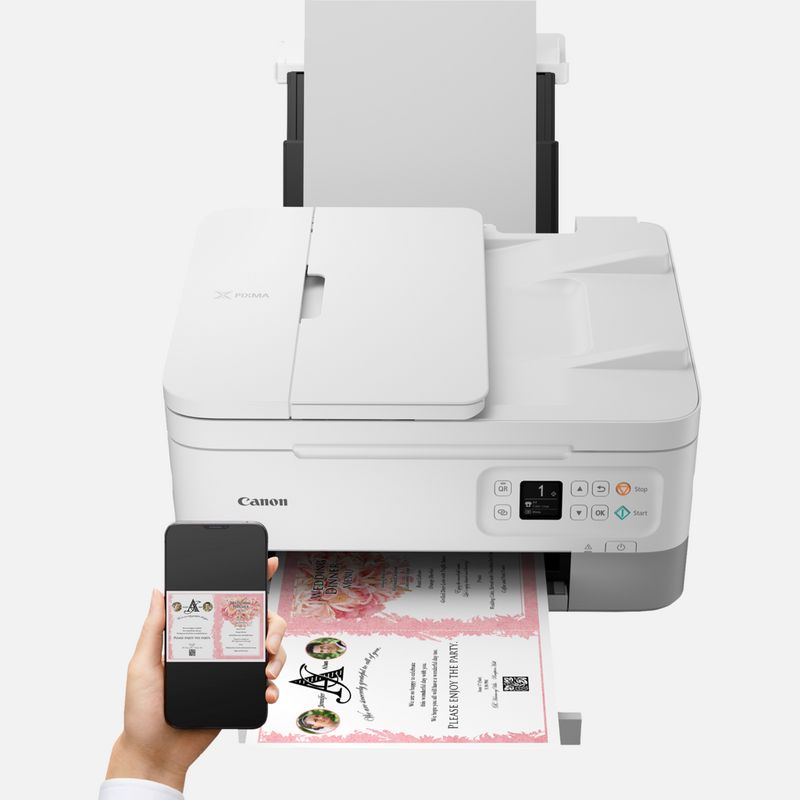 Imprimante photo jet d'encre couleur multifonctions sans fil Canon PIXMA  TS7451a, blanc dans Fin de Série — Boutique Canon France