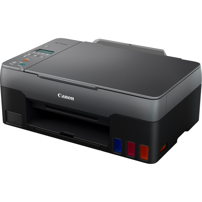 Canon PIXMA G2520 Colour 3-in-1 Refillable MegaTank Printer Product Front Slant View