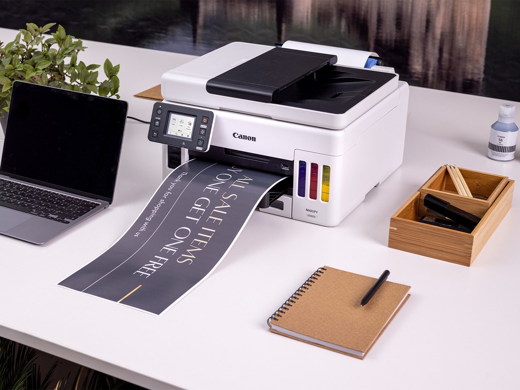 Stampante multifunzione inkjet a colori ricaricabile wireless MegaTank  MAXIFY GX7050 di Canon in Stampanti con cartucce ricaricabili — Canon  Italia Store