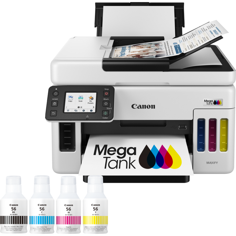 Canon MAXIFY GX6050 Wireless 3-in-1 Refillable MegaTank Inkjet Printer