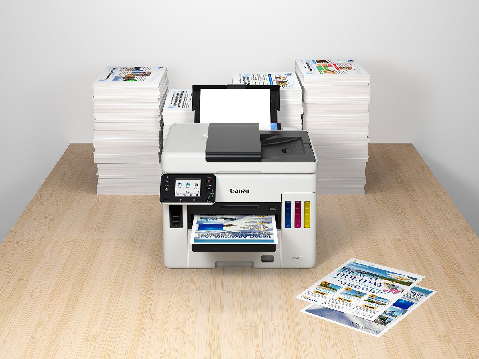 Stampante multifunzione inkjet a colori ricaricabile wireless MegaTank  MAXIFY GX7050 di Canon in Stampanti con cartucce ricaricabili — Canon  Italia Store