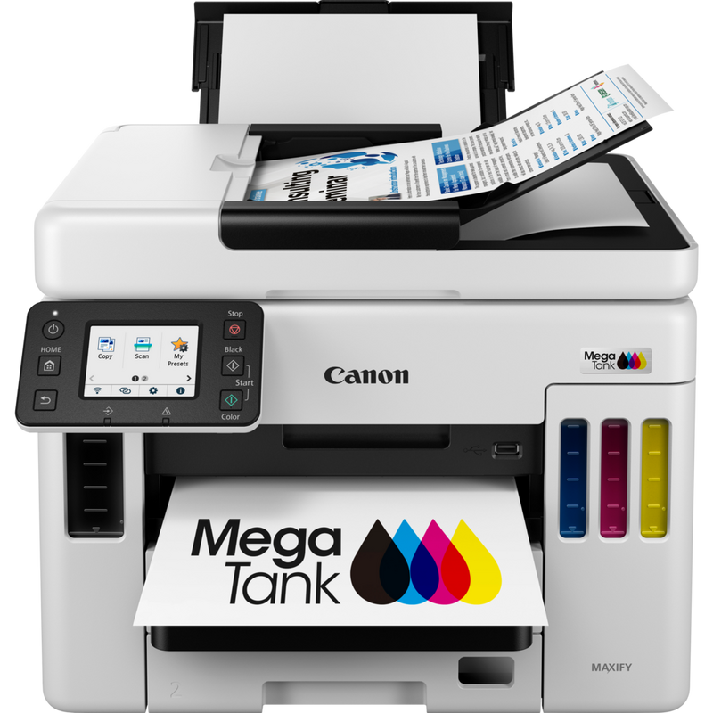 Canon MAXIFY GX7040 Wireless Colour All-in-one Refillable MegaTank Inkjet Printer Product Front View