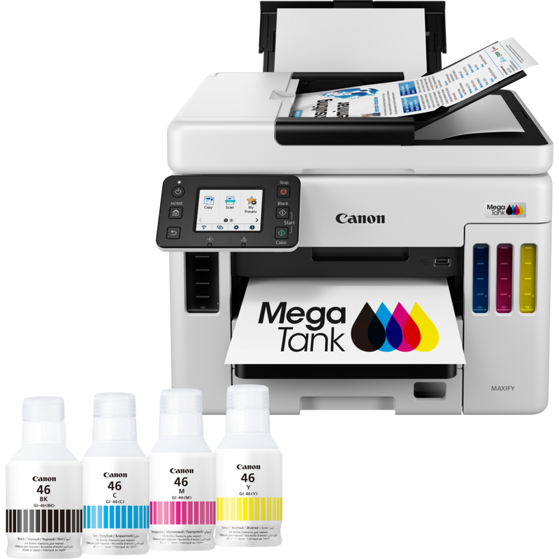 Canon MAXIFY GX7040 Wireless Colour All-in-one Refillable MegaTank Inkjet Printer Product Front View