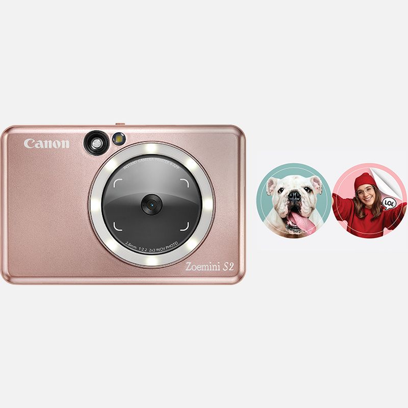 Canon Zoemini 2 stampante fotografica portatile a colori a batteria rosa +  carta fotografica ZINK 5x7,6cm + carta adesiva Zink 3,3cm : :  Elettronica