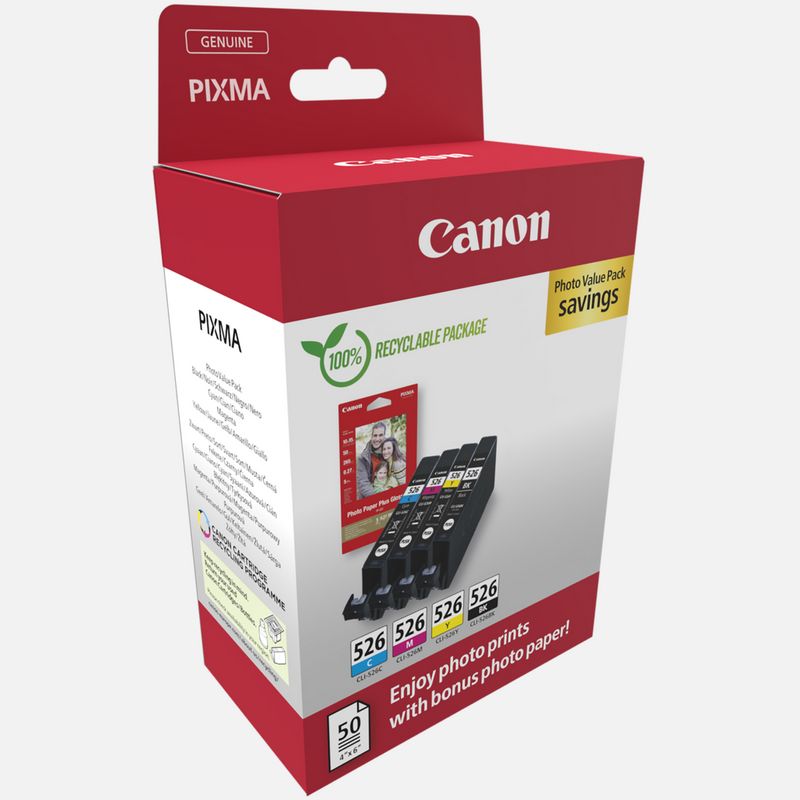 Canon C526C Cartouche compatible avec CLI-526C, 4541B001 - Cyan